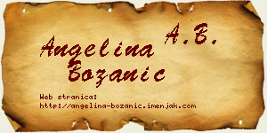 Angelina Božanić vizit kartica